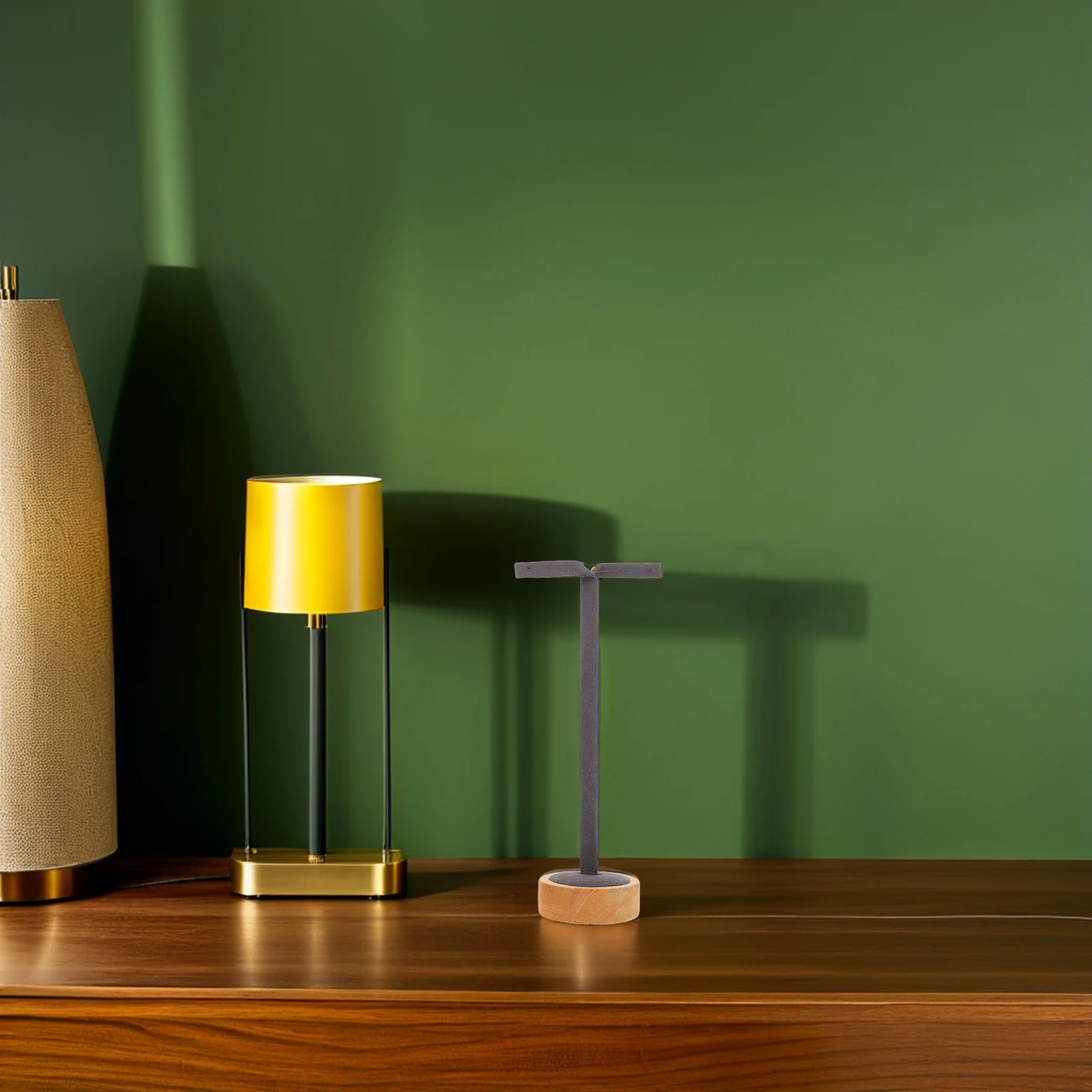 2 قطعة حامل القرط على شكل حرف T منظم عرض المجوهرات قاعدة مستديرة كونترتوب قلادة سوار تخزين الأقراط المنظم #3