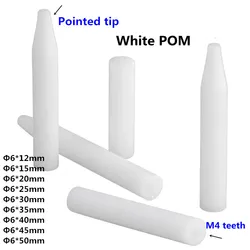 50PCS/package 6x10 /15/20/25/30/35/40/45 /50mm Tip PCB Test Fixture Parts Board POM Pressure Rod White
