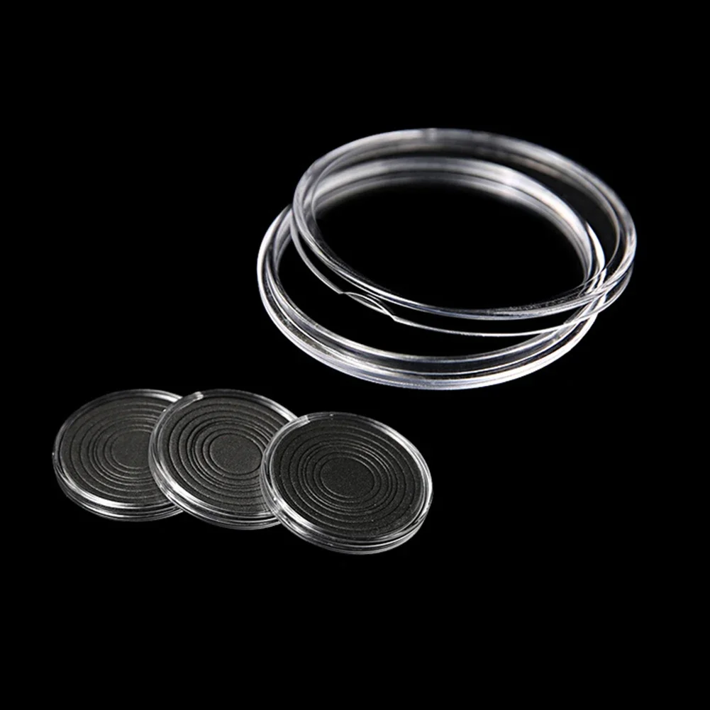 20Pcs Coin Capsule Case Display Stand Storage Box Collector With Adjustable Seal