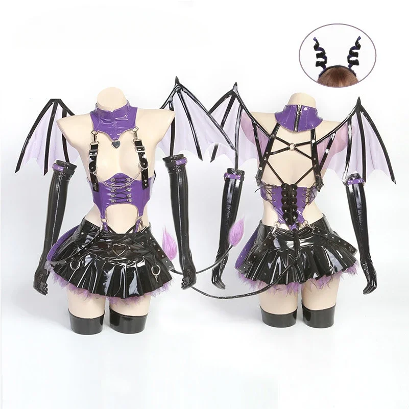 

Succubus Rabbit Little devil Sexy lingeries Cosplay shoot dress style leather Halloween Punk sexy Dress