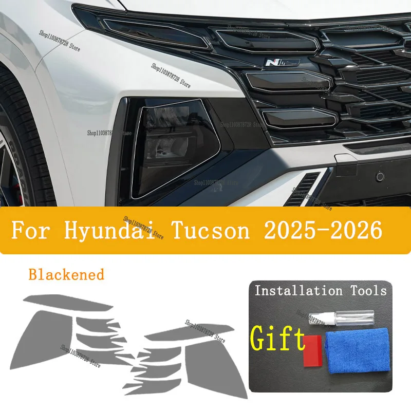 

Для Hyundai Tucson (2025-2026) модификация пленки для фар автомобильная наклейка против царапин специальная прозрачная защитная пленка из ТПУ