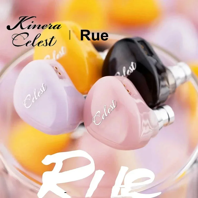 Kinera Celest Rue 1DD سماعات داخل الأذن مركب التيتانيوم الحجاب الحاجز 6 مللي متر مايكرو ديناميكي سائق HIFI سماعات أذن كابل للهدايا
