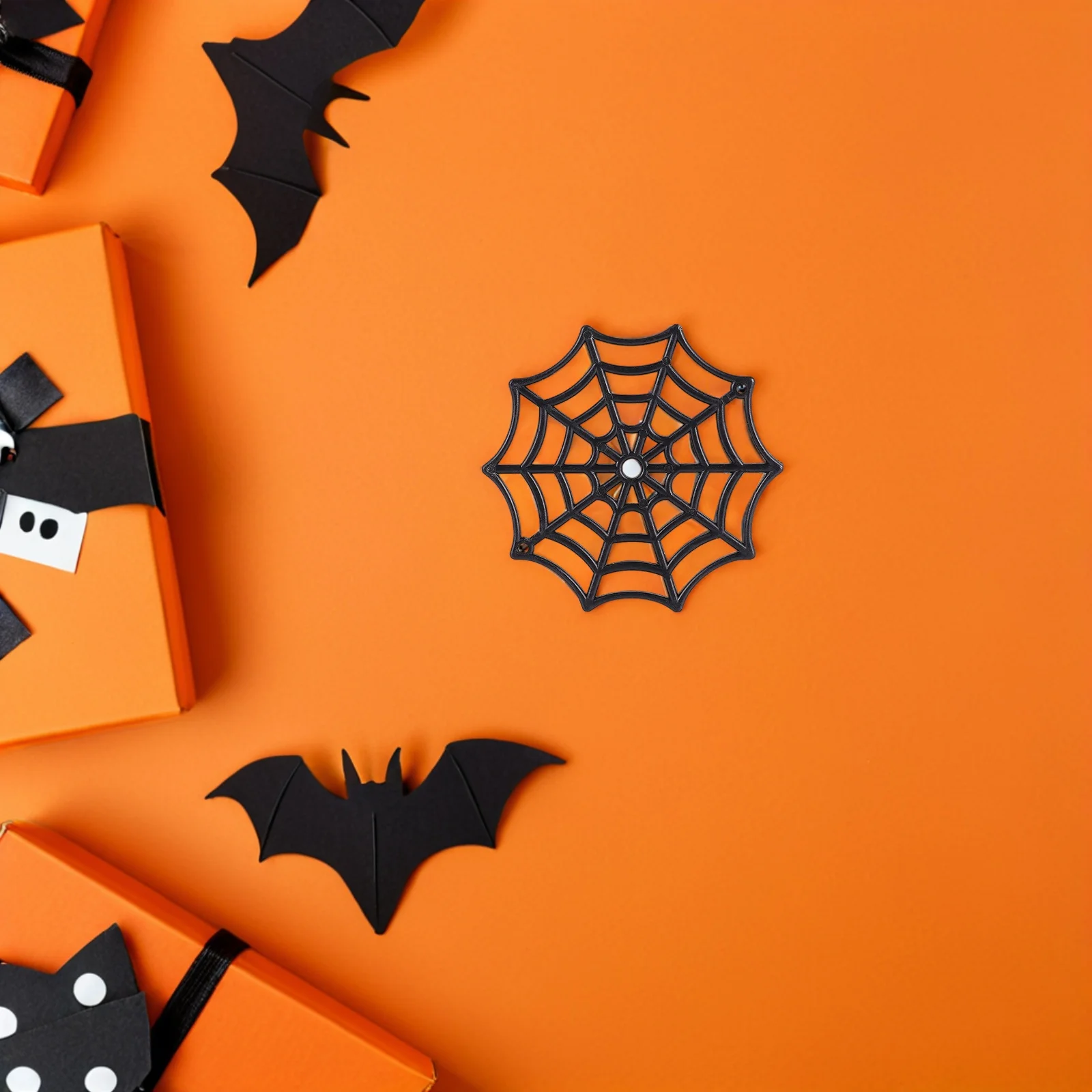 

50Pcs Black Plastic Spider Web Halloween Decorations Realistic Stretchy Cobweb Ornaments for Creepy Party Supplies Festive