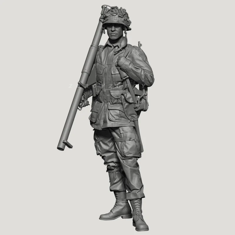 1/35 Resin Model Figure European Army Soldiers Gk Micro Miniature 3d Printed White Model Toy Unassembled And Unpainted Kit