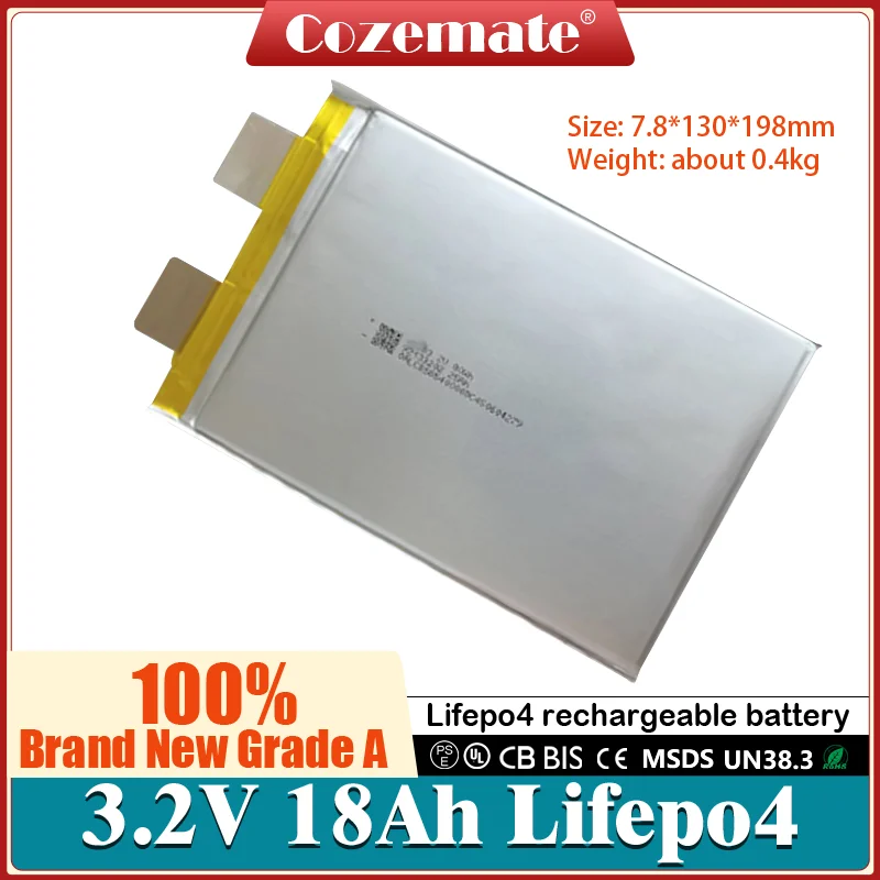 Новый аккумулятор Lifepo4 3,2 В 18 Ач, класс A, глубокий цикл 12 В, 24 В, 48 В, EV, лодки, тележка для гольфа, домашняя солнечная система хранения
