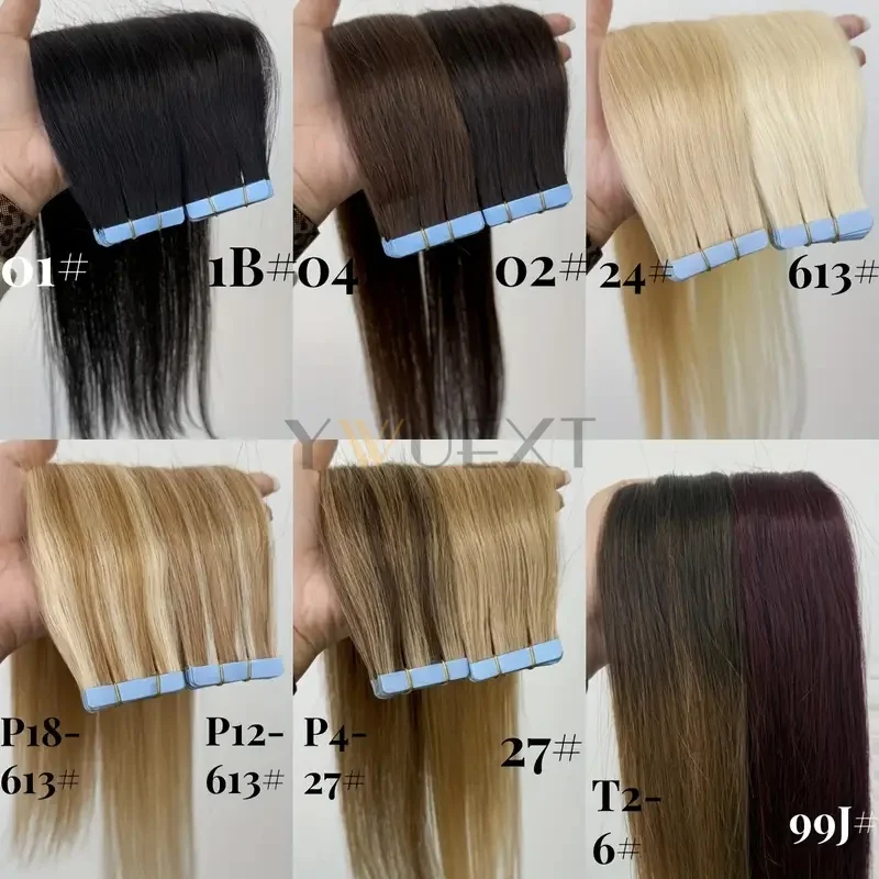 شريط في وصلات الشعر البشري 20 قطعة 30 جرام/الحزمة شعر ريمي طبيعي مستقيم للنساء سهل الارتداء والإزالة 12 بوصة-20 بوصة #3