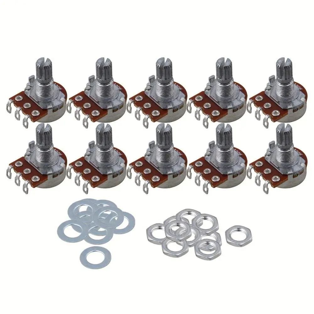 10PCS B25k 15mm Shaft Electric Guitar Volume Potentiometer