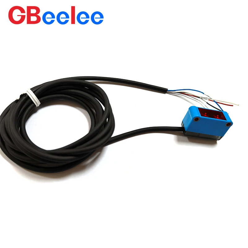 2PCS New Anti-interference Detection Color Code Sensor Background Suppression Square Photoelectric Photo Sensor Automation Equip