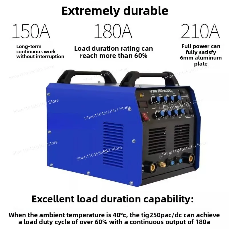 AC/DC Square Wave Pulse TIG Welder - 250/315PACDC Multi-Material Welder for Aluminum/Stainless Steel/Copper/Iron