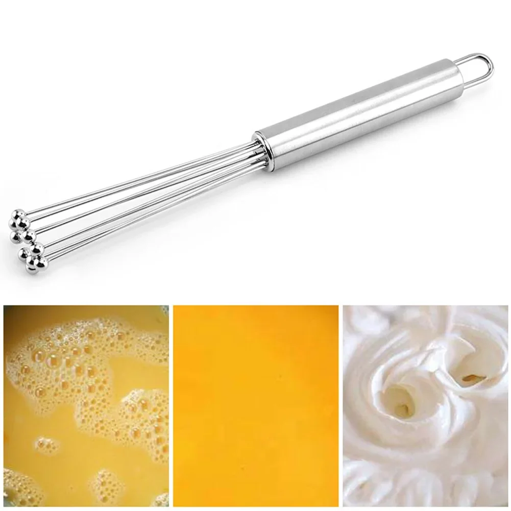 Egg Beaters Stirring Bead Ball Whisk Hand Held Egg Beater Stainless Steel  Kitchen Tools Cooking Foamer Wisk Manual Mixer