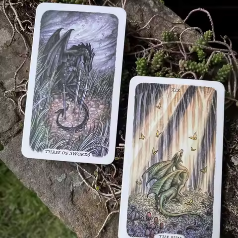 79 Pcs Cards Smoke, Ash &amp; Embers Tarot Deck 12*7cm Standard Size with 4 Reference Cards for Beginners