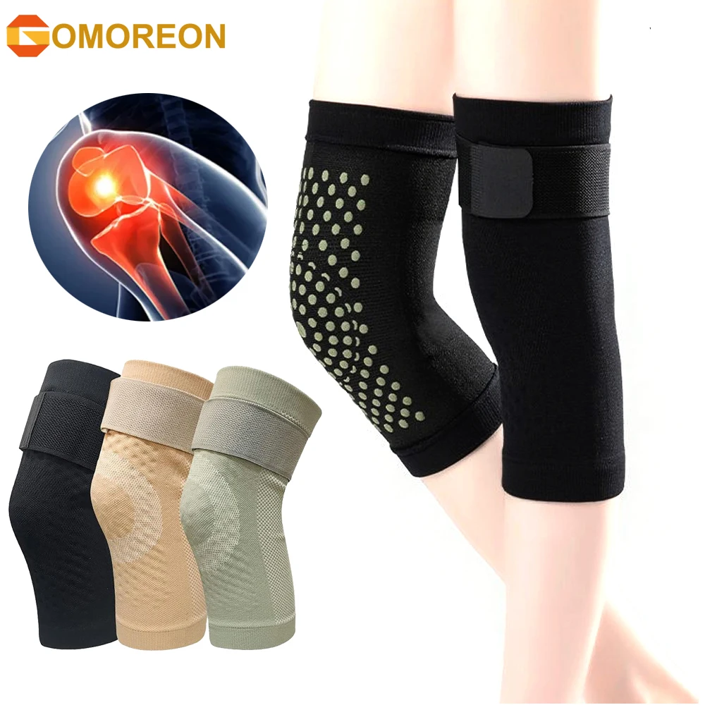 

GOMOREON 1Pair Knee Compression Sleeve Brace Support for Knee Pain, Running, Weightlifting, Arthritis, Sports, Gym, ACL