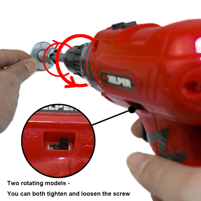 Random Color Electric Drill Kids Tools Toys BO Screw Driver Power Repair Tools Kits Pretend Play Sets Gift Toys for Boys