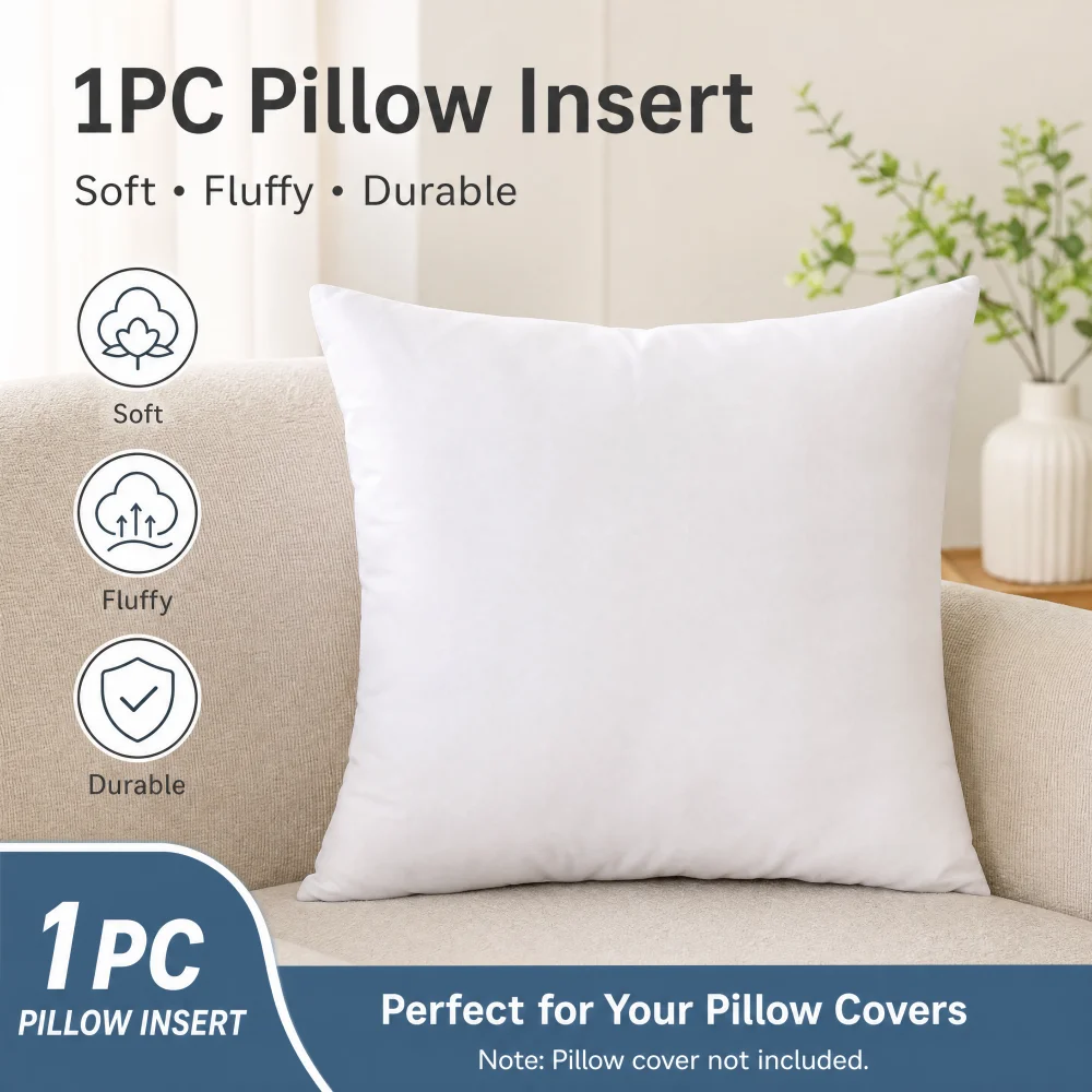White High Resilience Square Pillow Insert Cushion Core, Sofa Car Seat Home Decor Pillow Filler 30x30cm