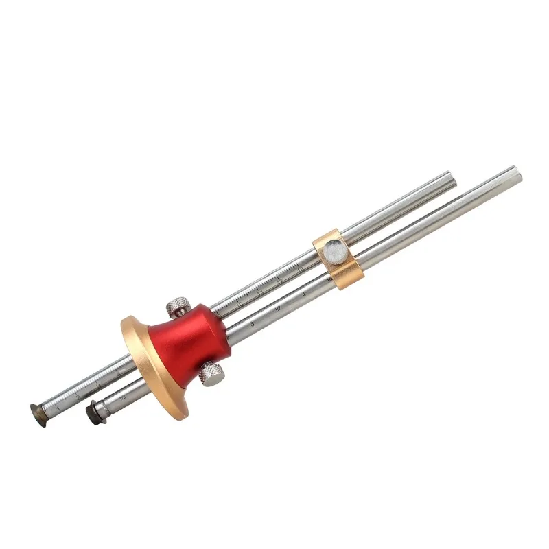 

Double blade wooden tenon parallel line drawing tool for woodworking, portable stainless steel double axis wheel tool