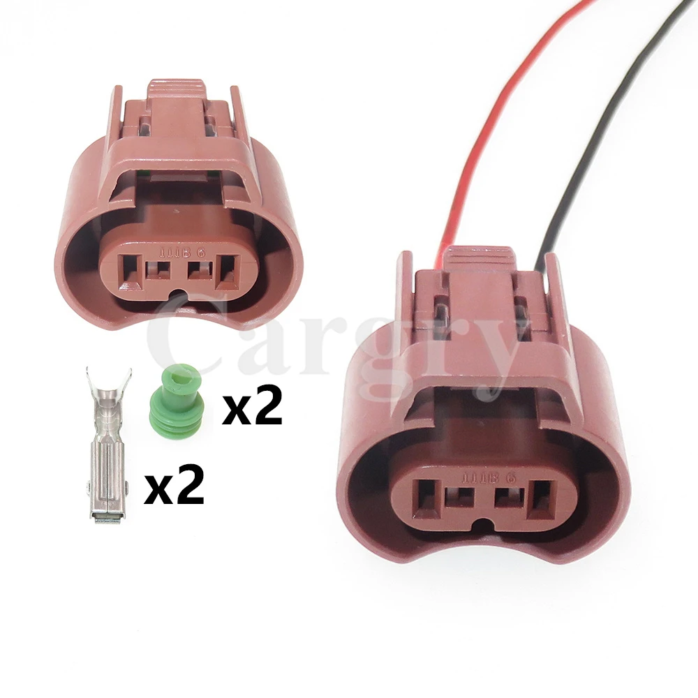 

1 Set 2P Car Fog Lamp 9006 Socket with Terminal and Rubber Seals AC Assembly Automotive Connector Auto Fog Light Plug