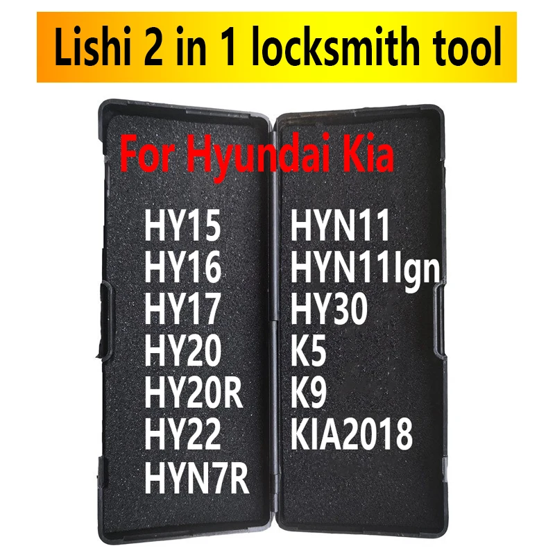 

Инструмент Lishi 2 в 1 HY15 HY16 HY17 HY20 HY20R HY22 HYN7R HYN11 HY30 K5 K9 Kia2018 для Hyundai Kia слесарный инструмент