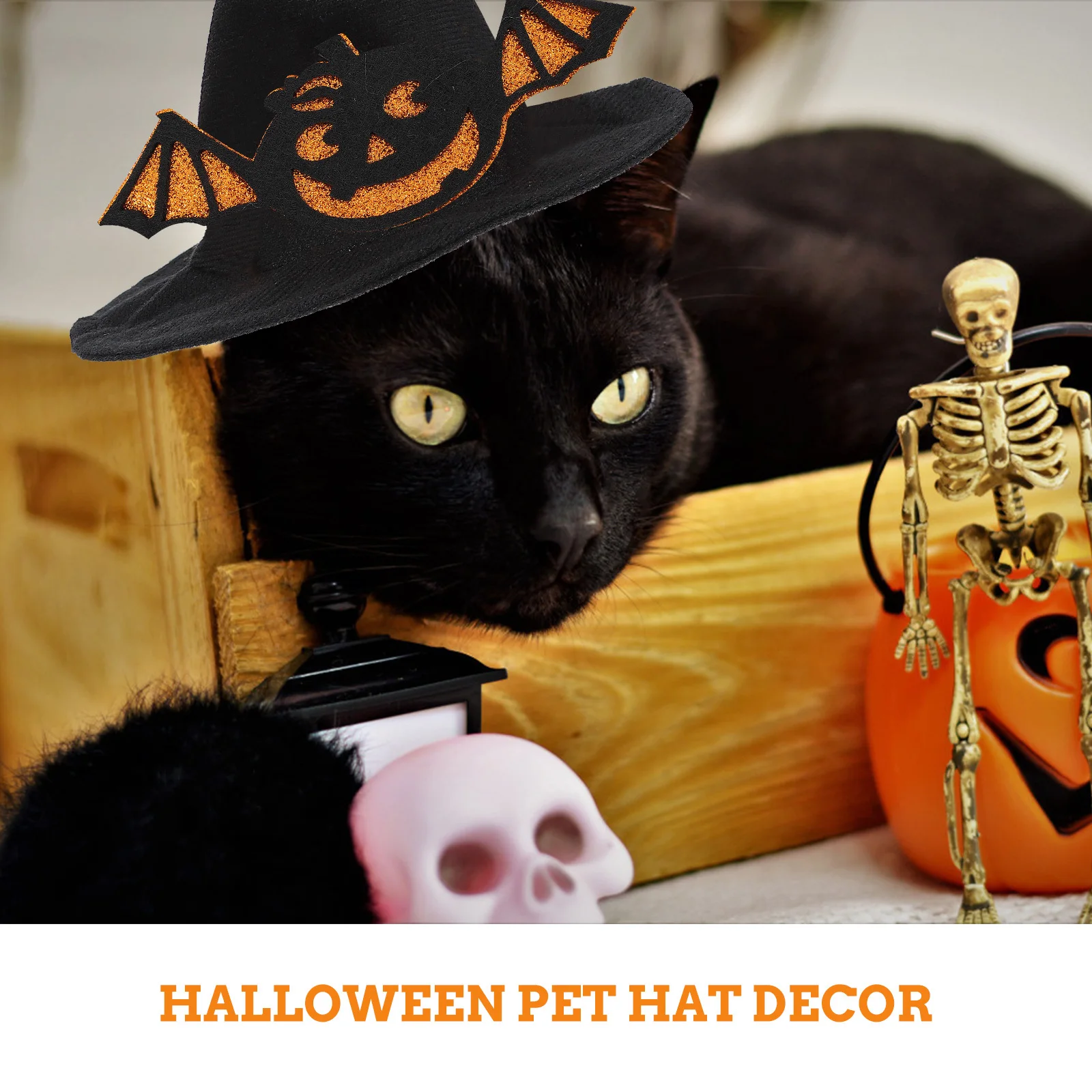 1 قطعة قبعة الحيوانات الأليفة تصميم رائع قبعة الحيوانات الأليفة الصغيرة هالوين الكلب القط غطاء الرأس الزخرفية مهرجان أغطية الرأس الطرف