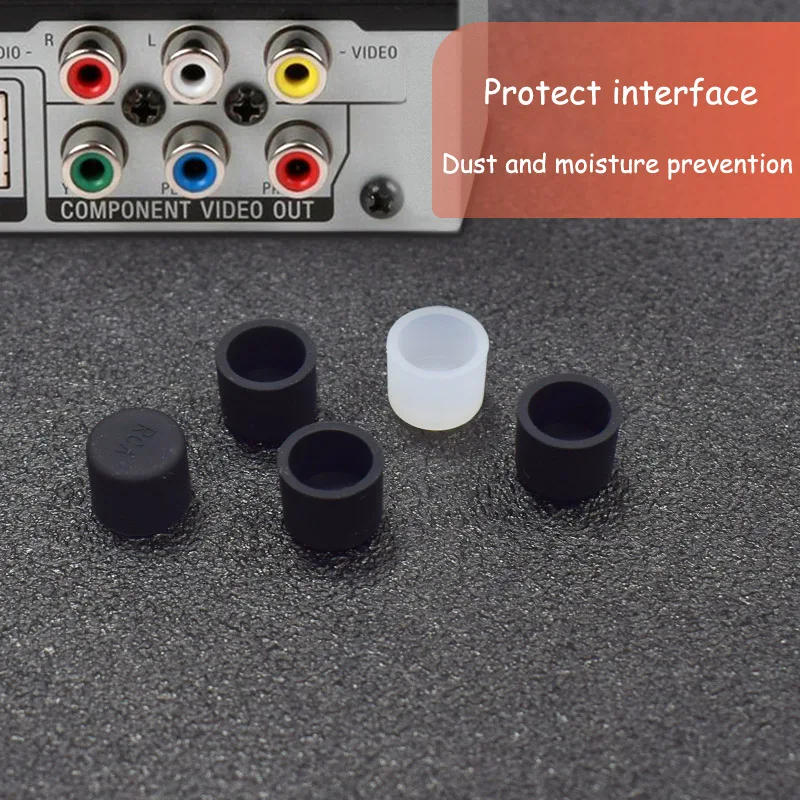 RCA AV 인터페이스 더스트 플러그, 실리콘 고무 소프트 플러그, 컴퓨터 디스플레이 포트, 데스크탑 호스트, 오디오 인터페이스 더스트 캡, 1 개, 5 개, 10 개, 20 개