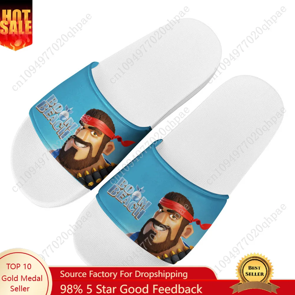 

Boom Beach Slippers Home Bathroom Sandals Water Shoes Men Women Teenagers Indoor Poor Sandal Customized Summer Slipper