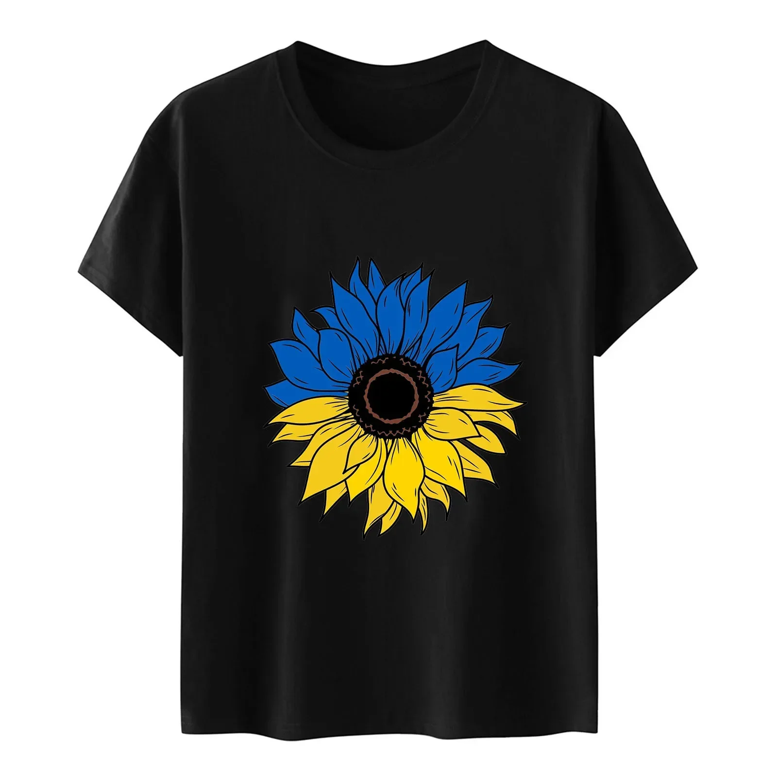 Ukraine Flag Printed Fashion Women's T-shirts Short Sleeve Funny Tops Tees Graphic Unisex T Shirts Women Men Clothing