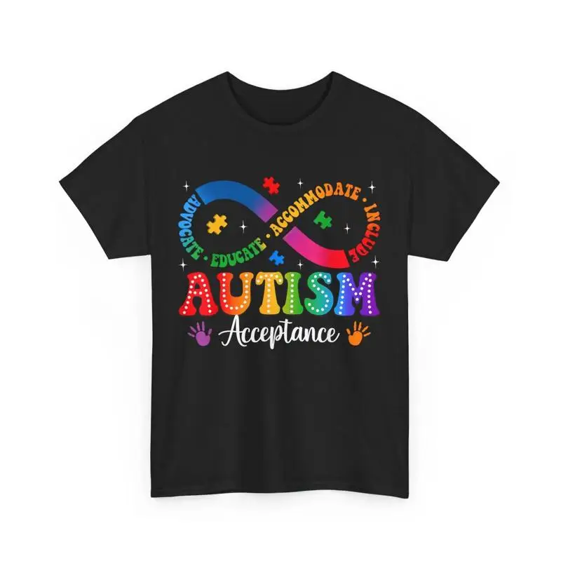 

Autism Awareness T shirt Acceptance Hands Puzzle Pieces Cute