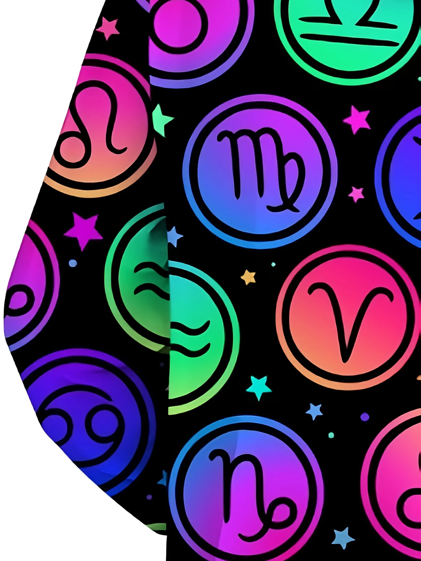 [ريترو ستريت] سويت شيرت بقلنسوة بطباعة عصرية للرجال مع مفتاح يوناني وأنماط زودياك، مريح ومتعدد الاستخدامات