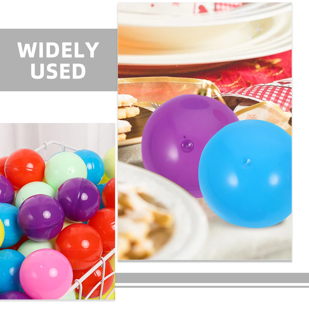 

60pcs Colorful Shell Vending Machine Capsules Round Empty Refills Safe Lightweight Wear Resistance Practical Long