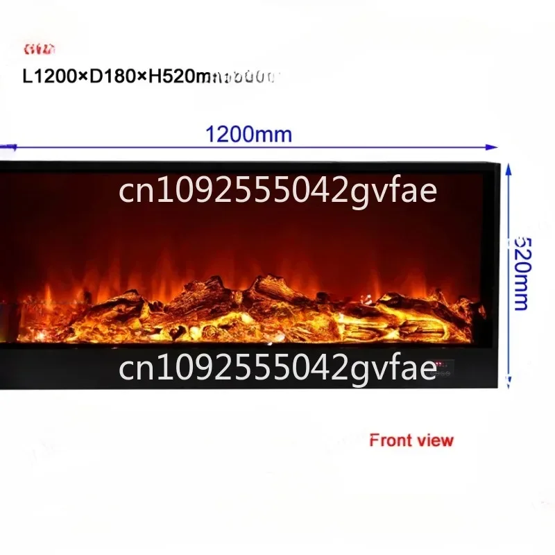 Electric Fireplace Firebox Insert Burner Room Heater LED Optical Fire Artificial Emulational Flame Decoration Warm Air Blower