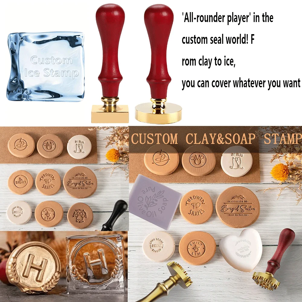 

Изготовленный на заказ керамический штамп и деревянная ручка, персонализированный глиняный штамп 3 см, буквенный штамп для глины с вашим собственным дизайном, инструменты из полимерной глины