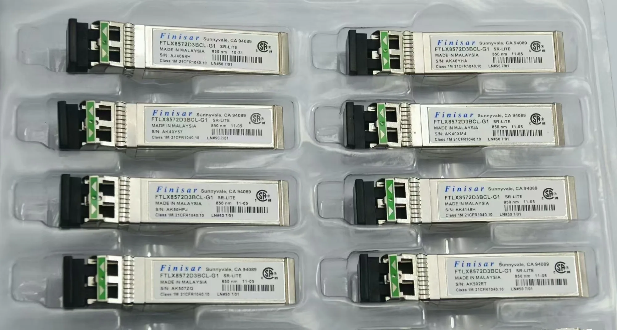 

1PCS finisar 10g fiber module sfp FTLX8572D3BCL-G1/10GB 850NM SFP/SR-LITE network adapter general sfp