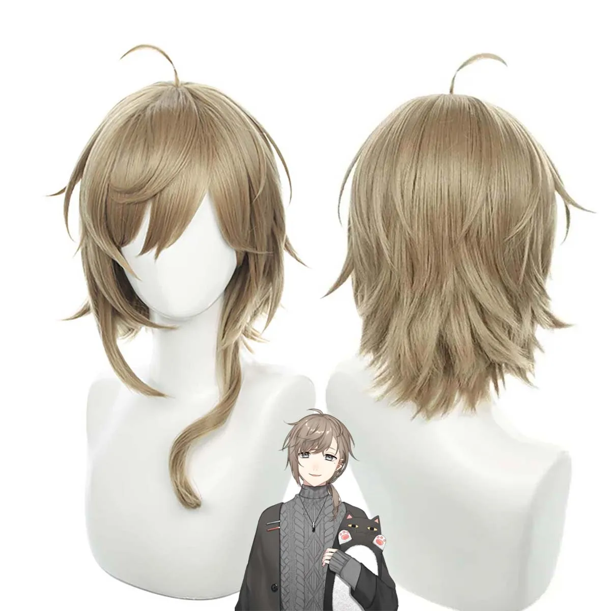 Parrucca cosplay Anime Virtual YouTuber Vtuber Kanakana Kanae Knkn