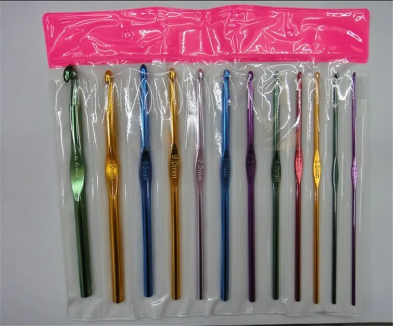 4pcs/8pcs A Set 2/2.5/3/3.5mm Aluminum Oxide Knitting Needles Crochet Hook Weave Crochet Needles Knitted Tools Accessories