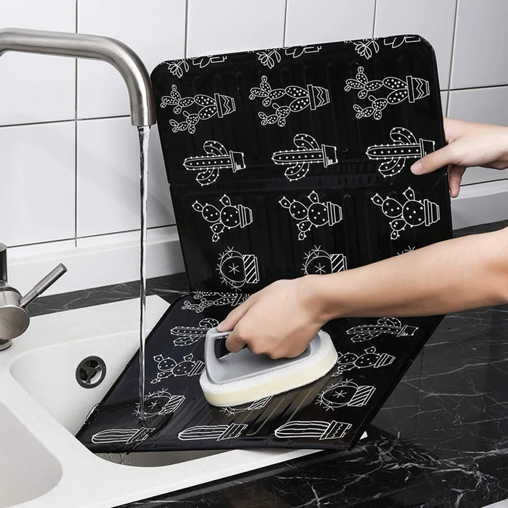 1pc Kitchen Gas Stove Baffle Plate Aluminum Foil Foldable Kitchen Frying Pan Oil Splash Protection Screen Baffle Adjustable Tool