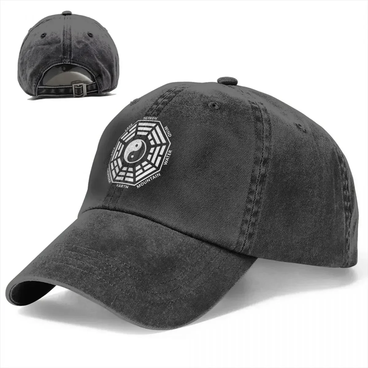 New Tai Chi Yin Yang Fu Xi Bagua Ancient Symbol I Ching Baseball Caps Distressed Cotton Snapback Cap Chinese Travel Hats Cap