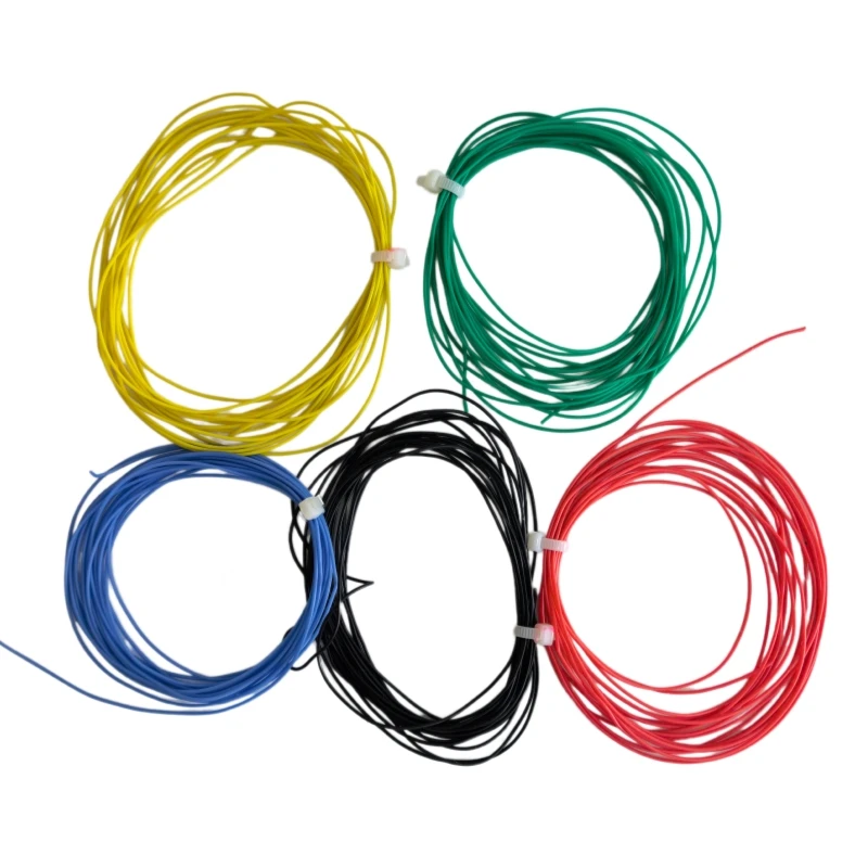 Electrical Wire 1m/5m - 28AWG DIY Soft Silicone Wire, Flexible Tin-Copper Wire