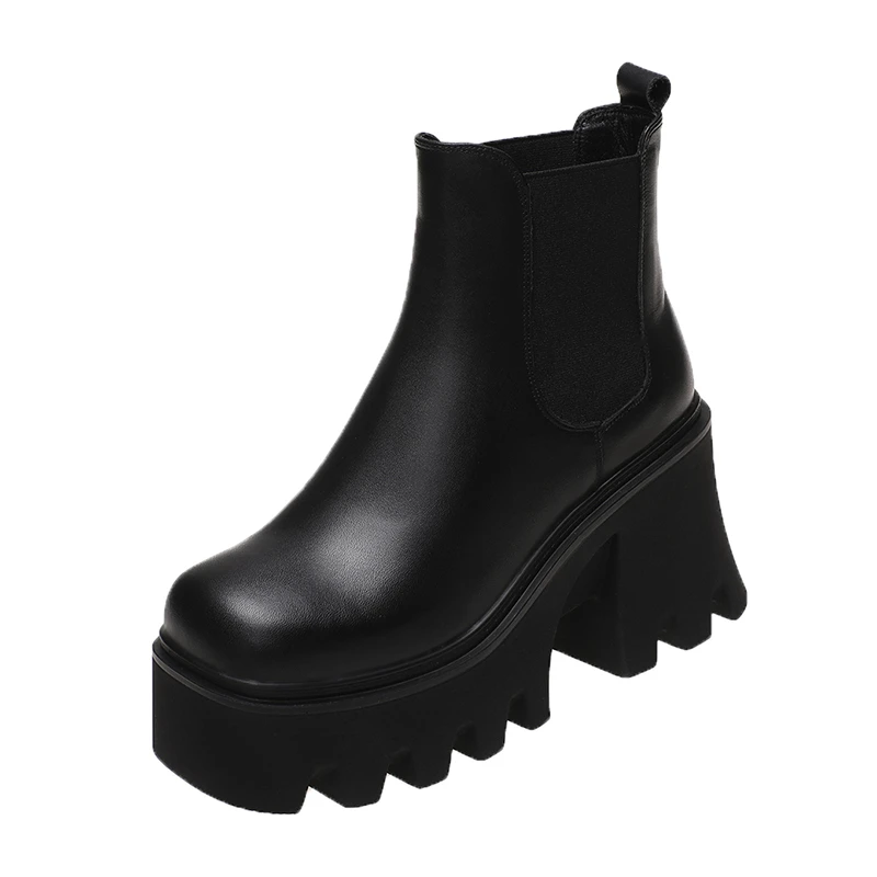 2023 High Quality Women\'s Shoes Mid-Calf Autumn Women\'s Boots Mixed Colors Round Toe High Heels Water Proof Zipper Shoes Female