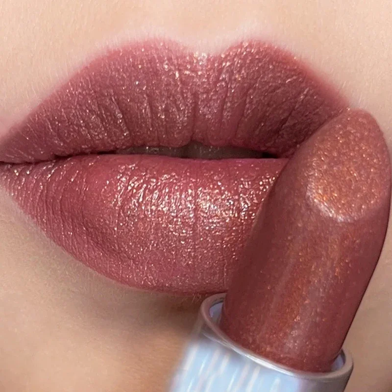 Temperature Change Glitter Lipstick Matte Waterproof Long Lasting Diamonds Lipsticks Non Stick Red Pink Lip Tint Makeup Cosmetic