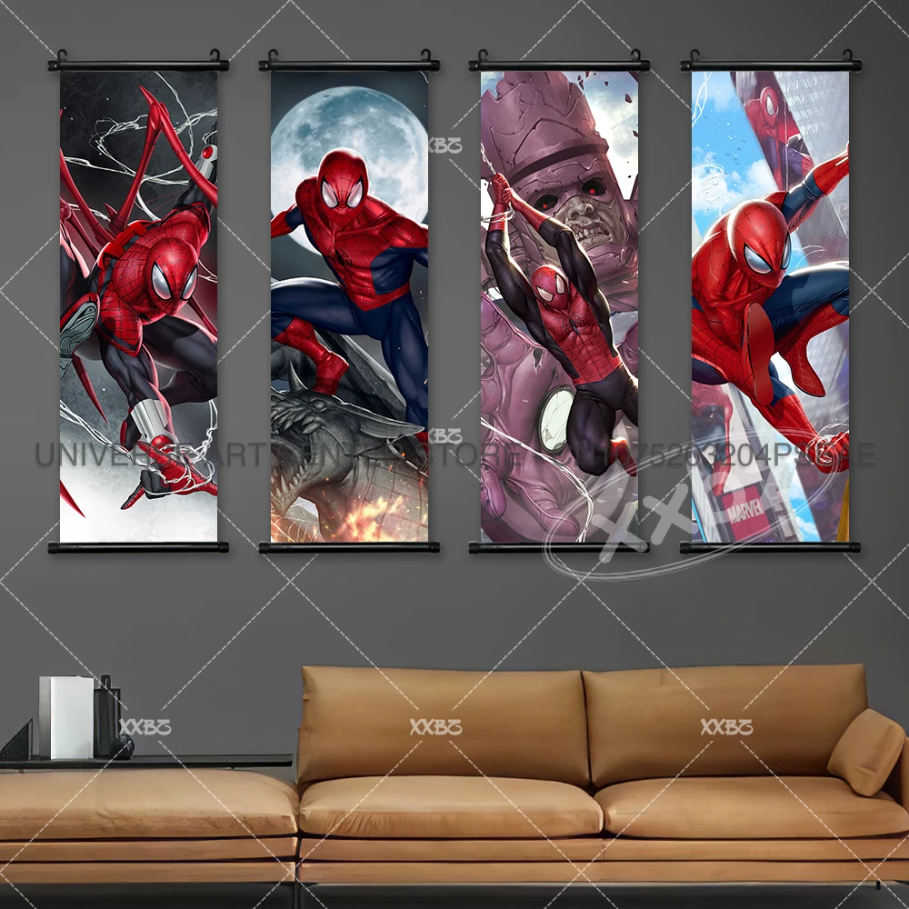 Spider Man Comics Posters Black Cat Hanging Painting Canvas Venom Wall Art Secret Wars Home Decoration Avengers Scroll Picture