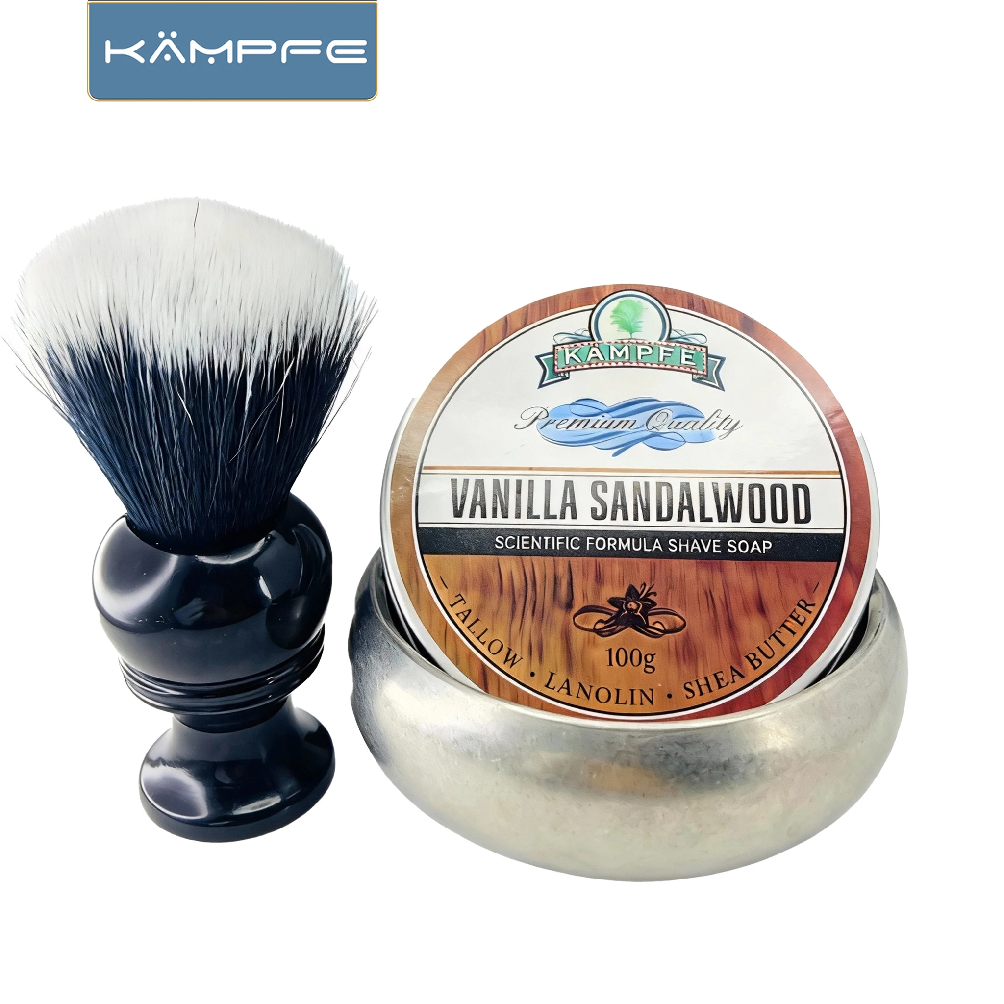 KAMPFE Shaving Soap Beard Sandalwood Men's Facial Cleansing Soap Foam Softens Beard New