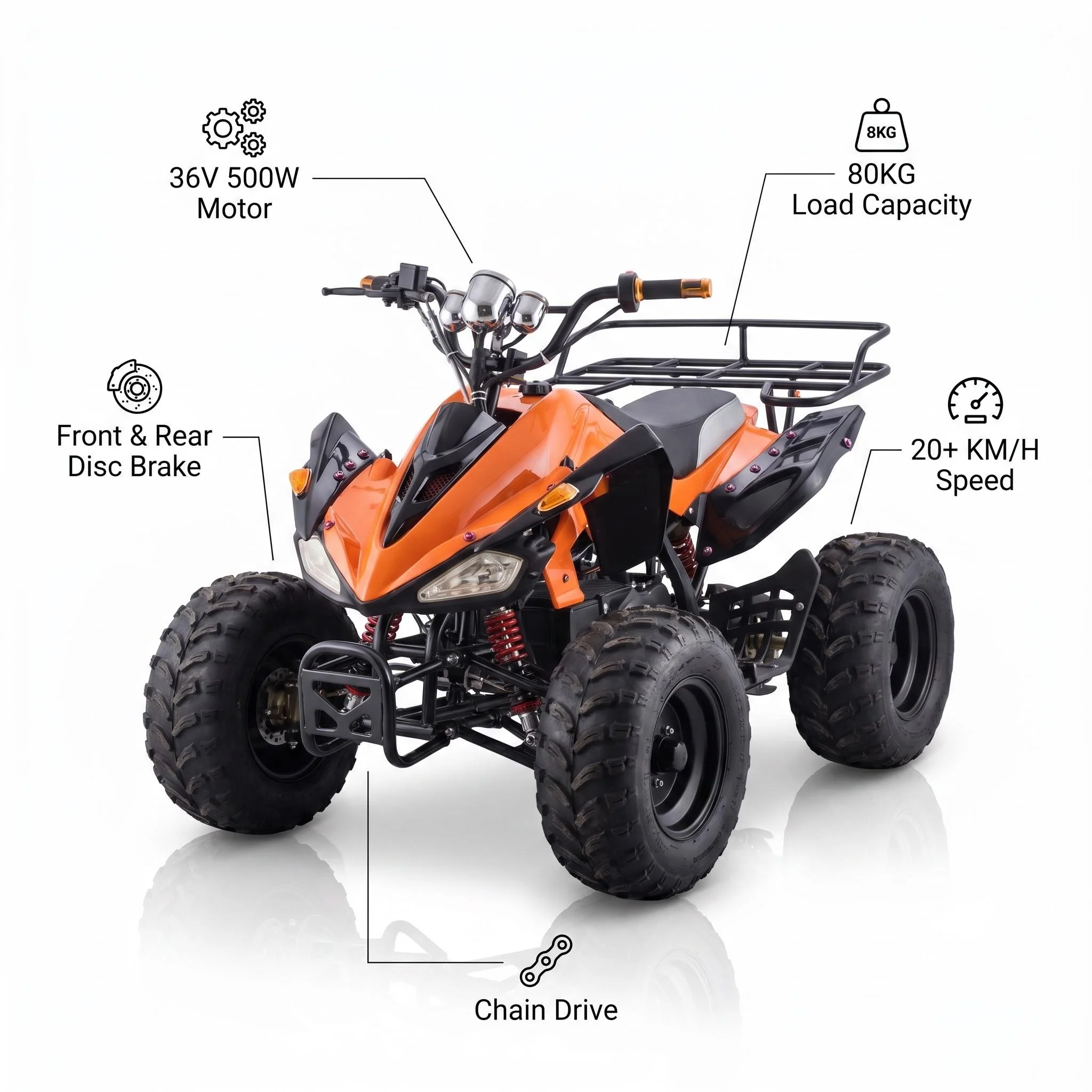 Wholesale 500W 36V Mini Electr - Kids Toys Quad ulasan dan harga