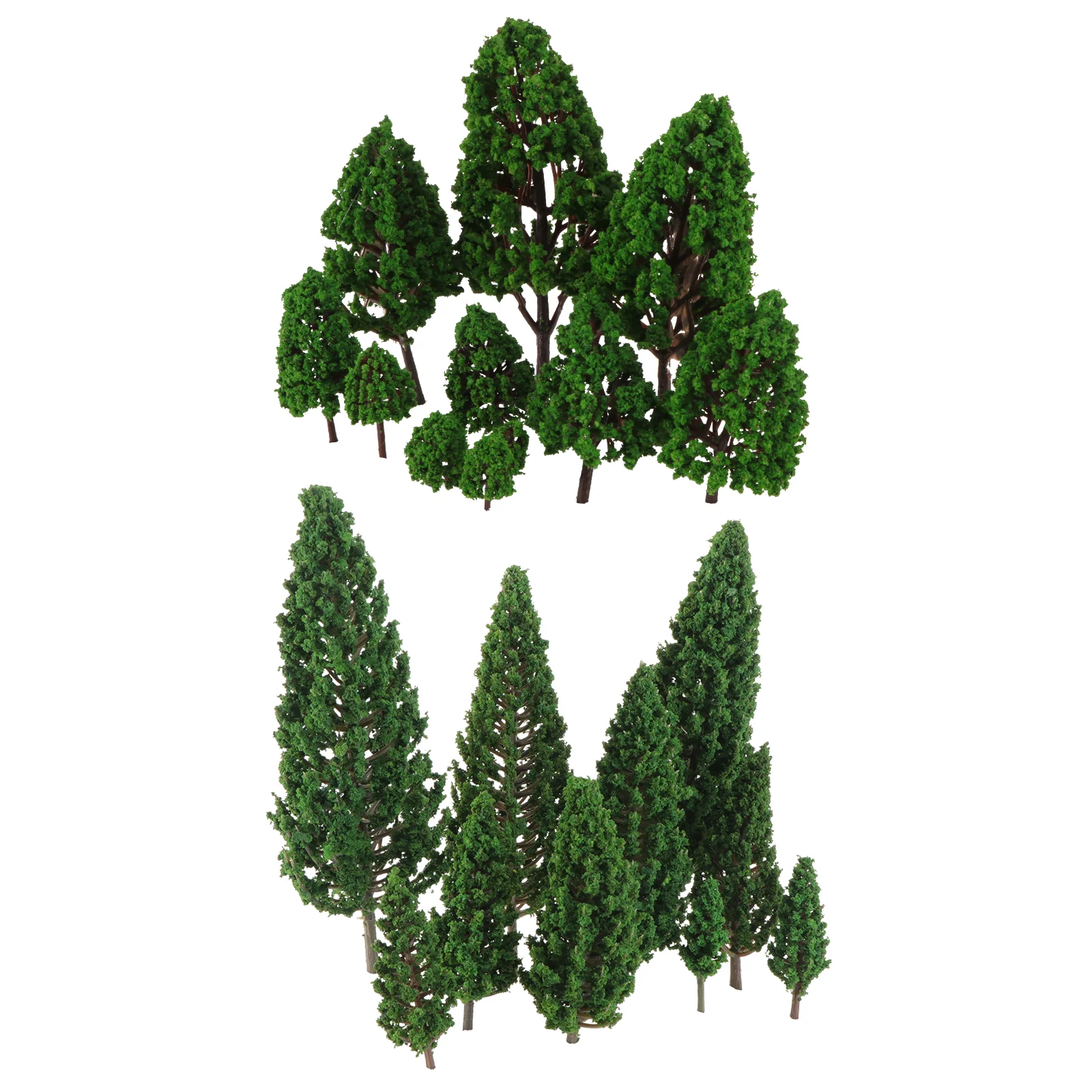 22 Pcs Building Model Scenery Terrain Mini Border Tree Train Trees Landscape Office