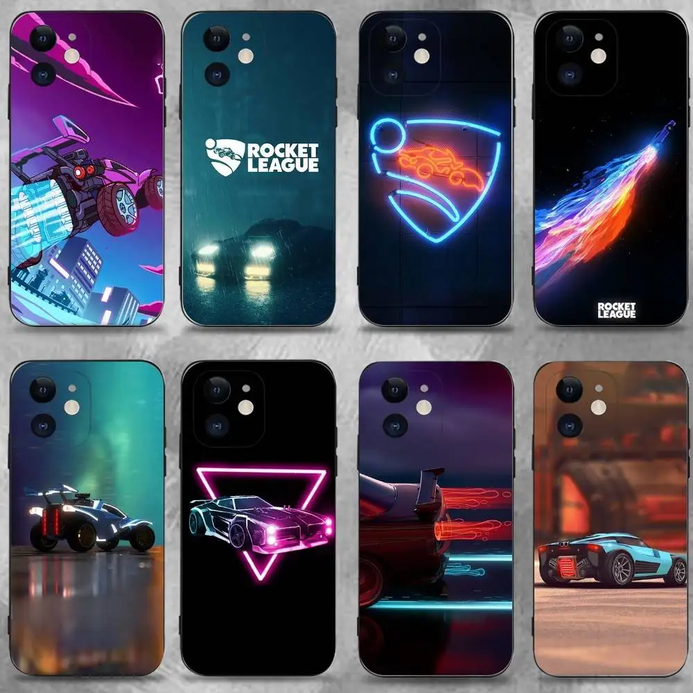 

Game R-Rocket League Phone Case For iPhone 16,15,14,13,12,11 Plus,Pro Max,XS,X,XR,SE,Mini,8,7,Soft Silicone Black Cover
