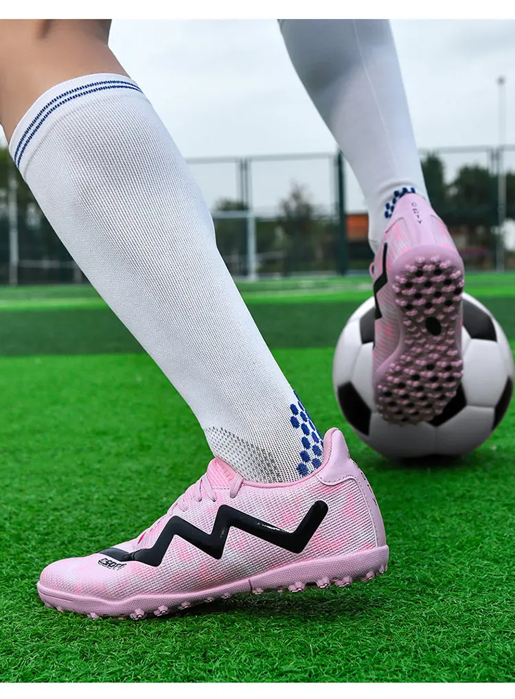 Original Marke blau Herren profession elle Fußballs chuhe Rasen rutsch feste Fußballs chuhe für Männer Schnürung Low Cut Fußball Turnschuhe männlich – Detail 27