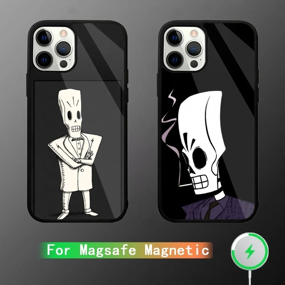 G-Grim Fandango Game Phone Case For iPhone 15,14,13,12,11,Plus,Pro,Max Mini Magsafe Magnetic Wireless Charging