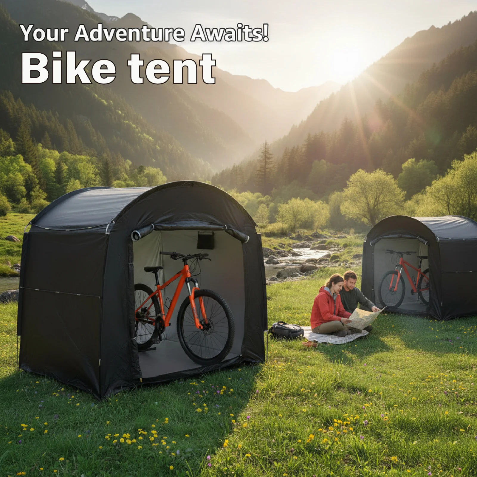 Portable Motorcycle Storage Tent Pop‑up Bicycle Shelter Waterproof Windproof Outdoor Backyard Bike Protective Shed Cover