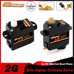 DSPOWER 2G Micro Plastic/Metal Gear Digital Servo Coreless Motor for Mini RC Car Planes Fixed-wing Helicopter Boat Duct Robot