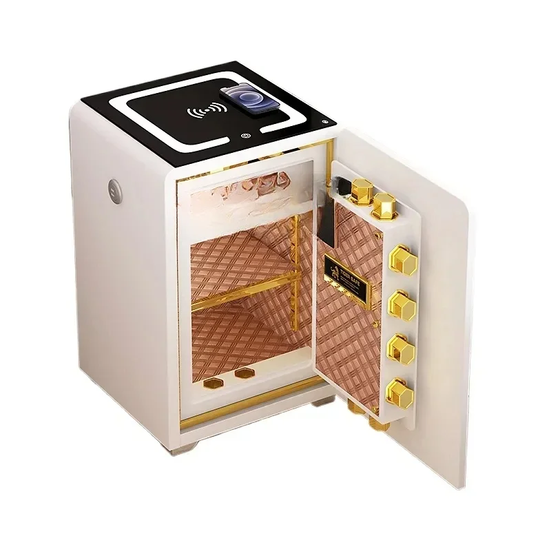 A new household all-steel large-capacity fingerprint lock password box file intelligent small anti-theft insurance