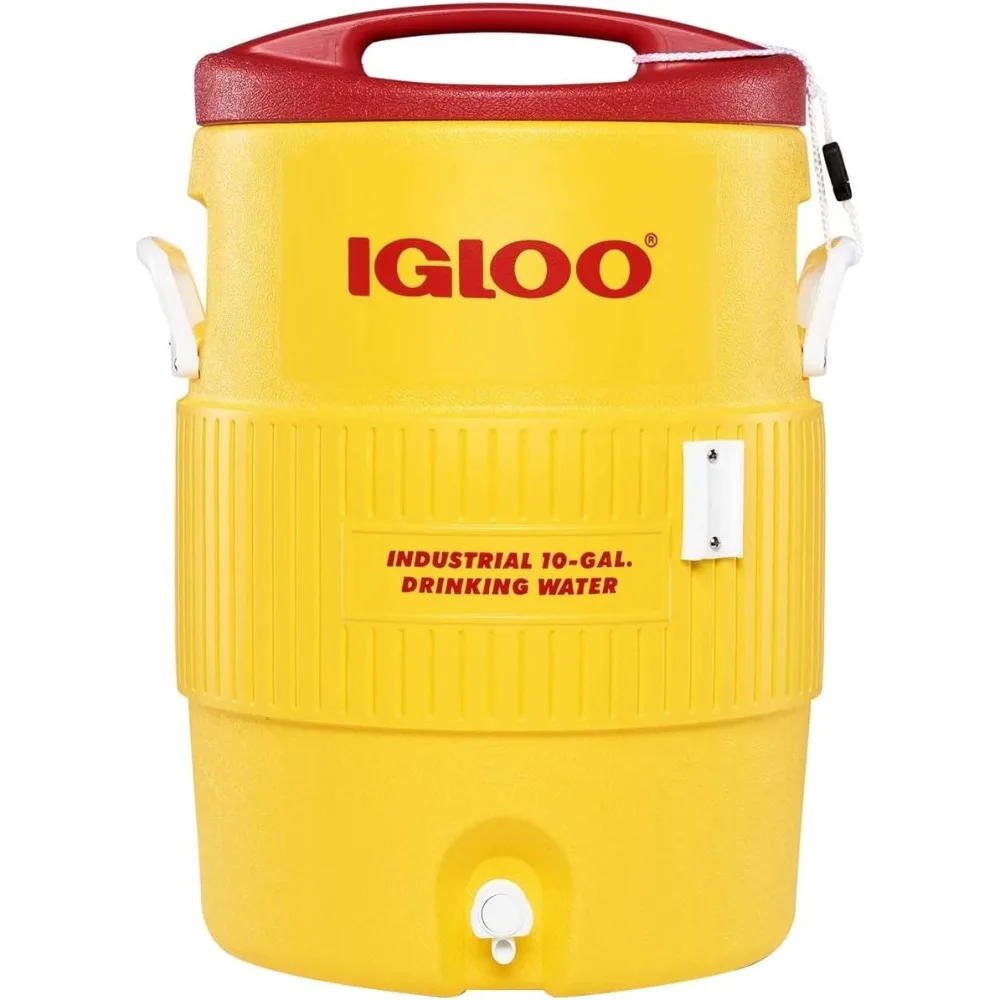 

10 gallon Industrial Beverage Cooler , Yellow/Red/White