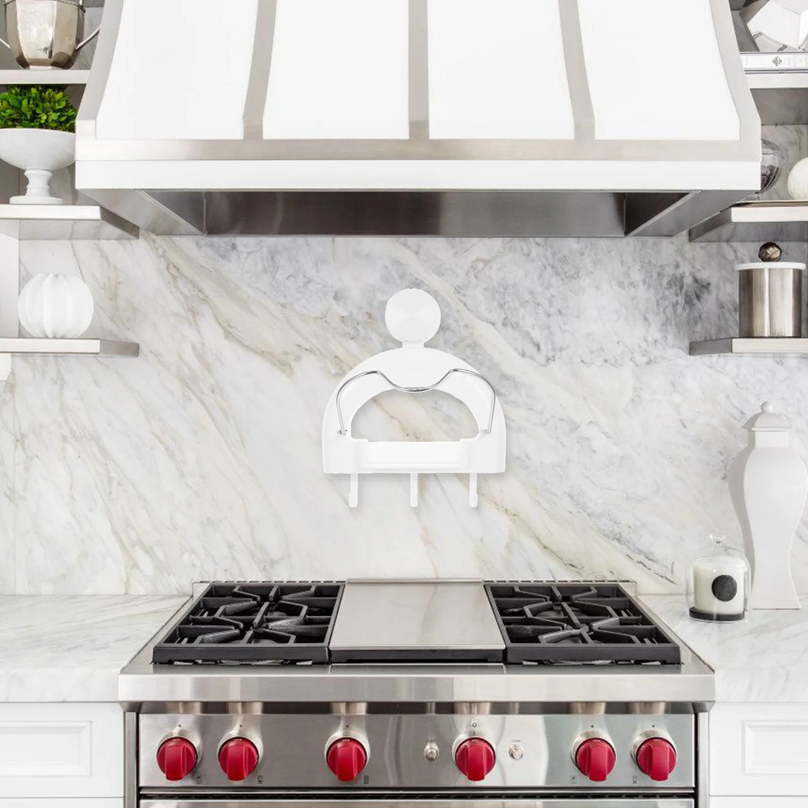 

1pcs Kitchen Storage Mounted Pot Lid ganizer Stainless Steel Hooks Drip Tray U Shaped Groove Space Saving Pots Pans